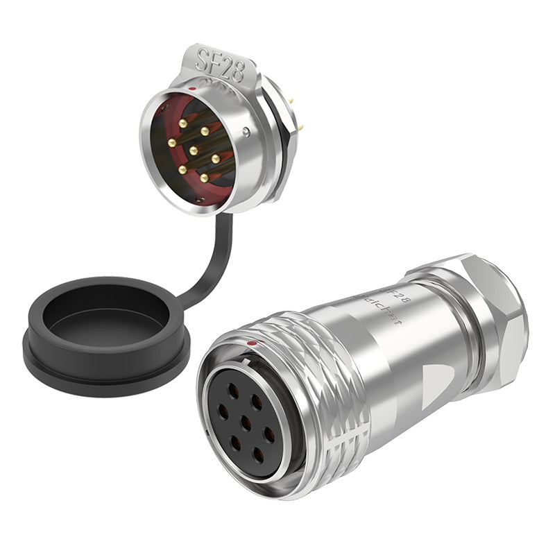 EW SF28 7 Pin Panel Mount Power Connector Metal