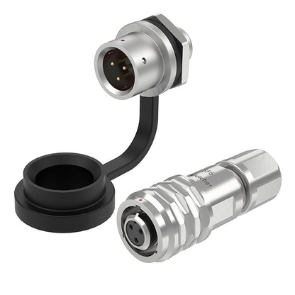EW SF6 3 Pin Circular Connector Panel Metal