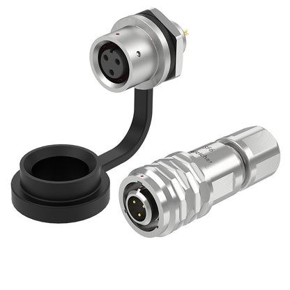EW SF6 3 Pin Circular Connector Panel Metal