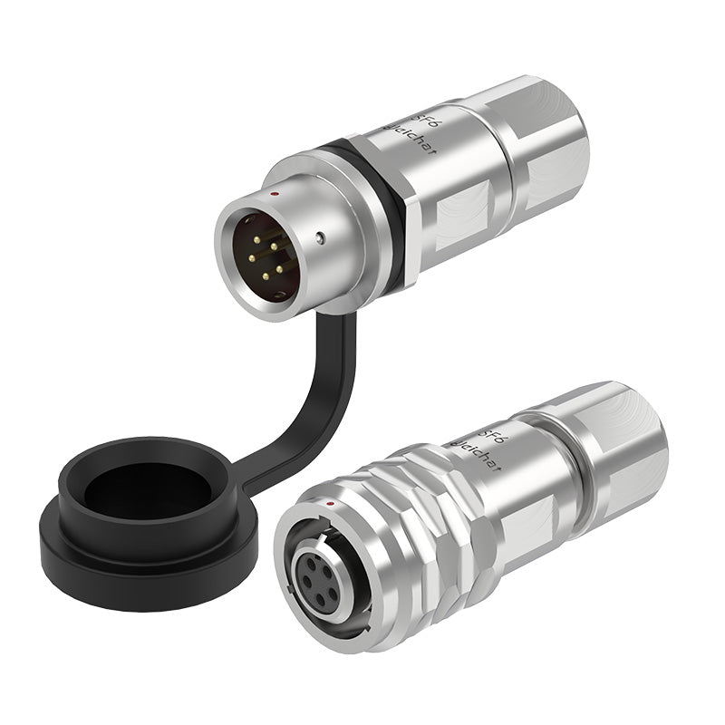 EW SF6 5-poliger Rundsteckverbinder aus Metall