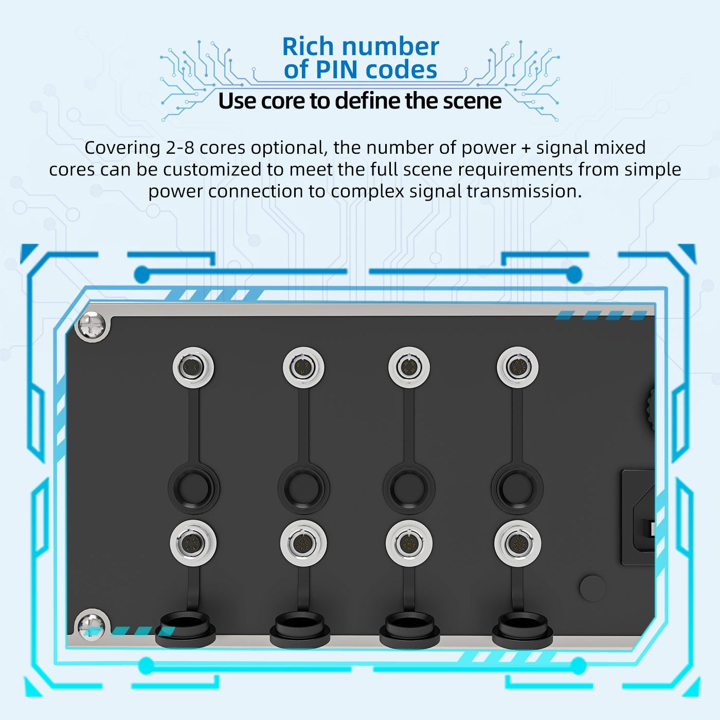 EW SF8 2 Pin Circular Panel Mount Connector Metal