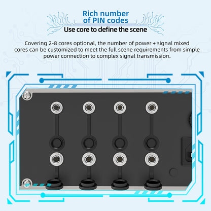 EW SF8 2 Pin Circular Panel Mount Connector Metal