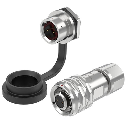 EW SF8 2 Pin Circular Panel Mount Connector Metal