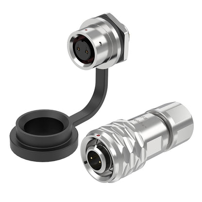 EW SF8 2 Pin Circular Panel Mount Connector Metal
