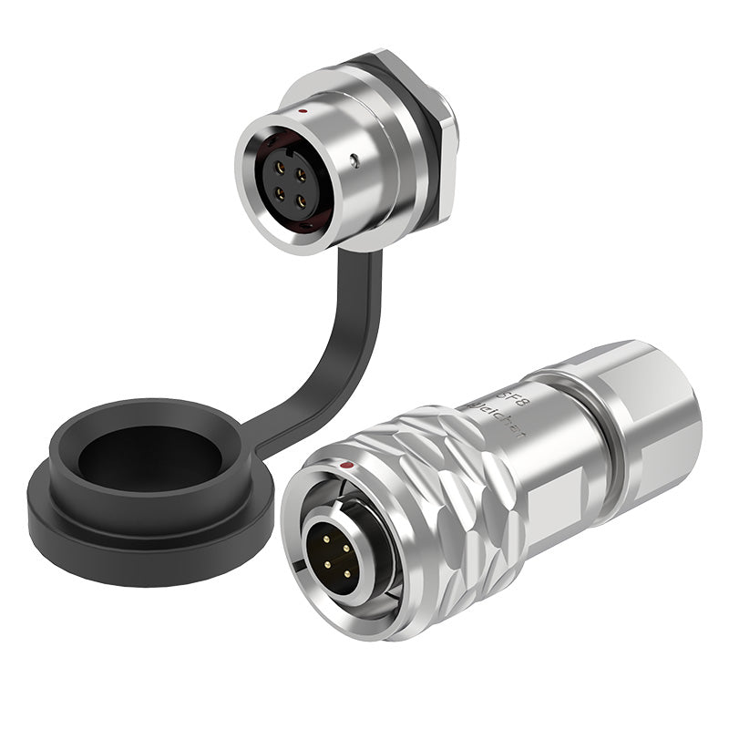 EW SF8 4 Pin Circular Male and Female Connectors Metal