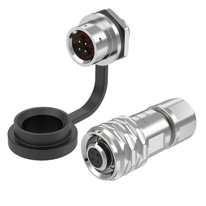EW SF8 4 Pin Circular Male and Female Connectors Metal