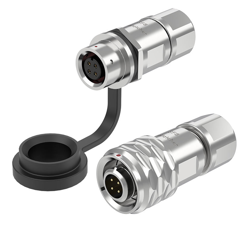 Connecteur circulaire EW SF8 4 broches, fiche aviation étanche en métal