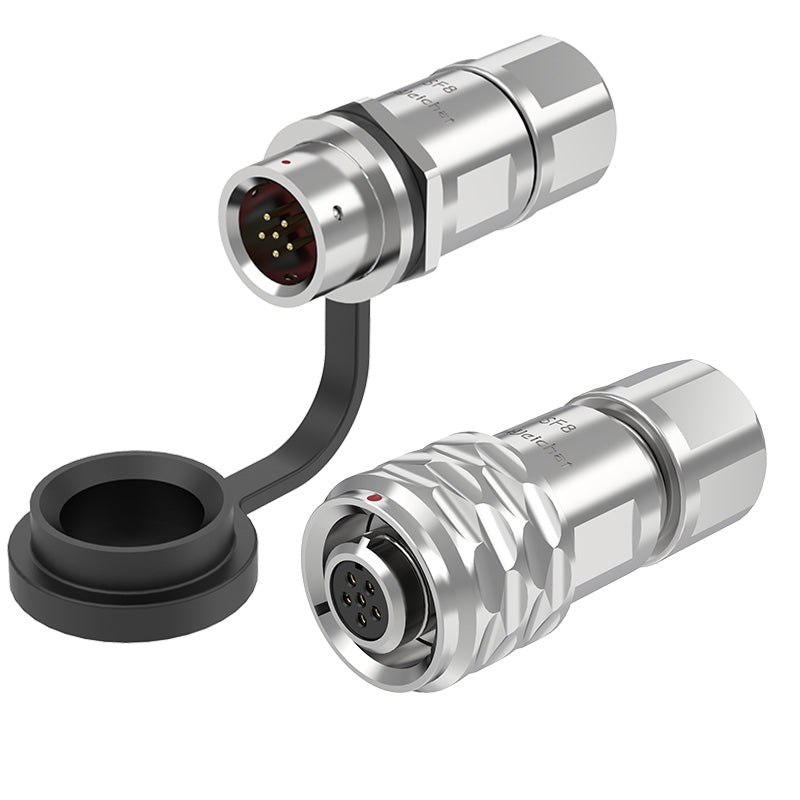 EW SF8 6 Pin Circular Power Connector Types Metal