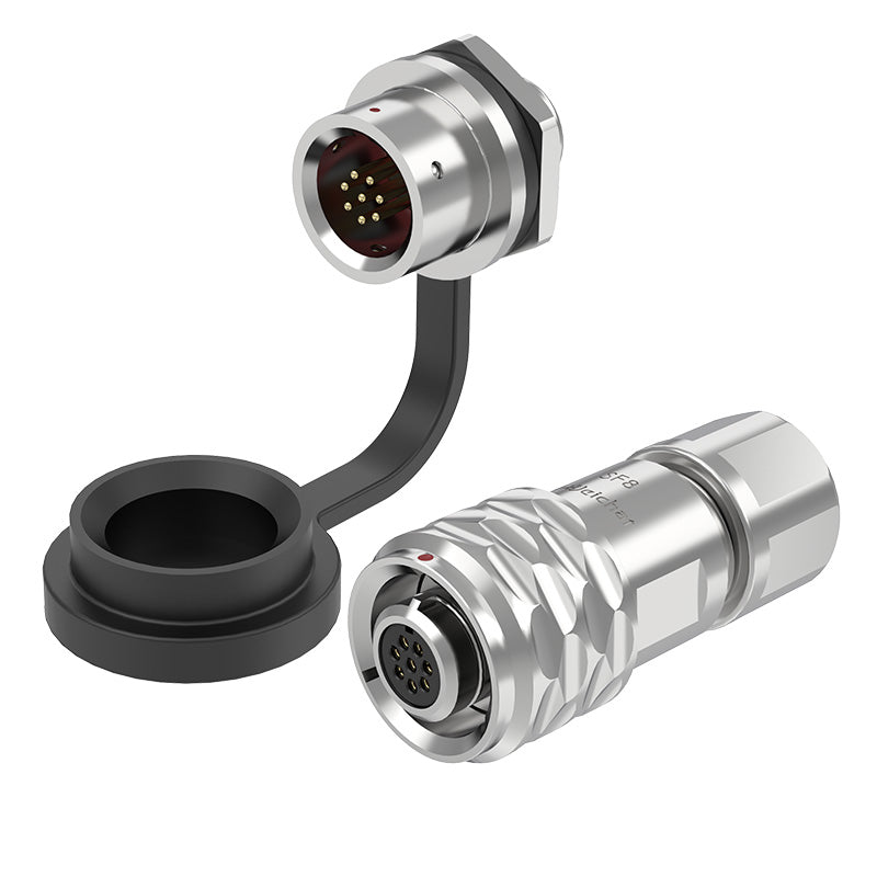 EW SF8 8 Pin Circular Panel Mount Connector Metal