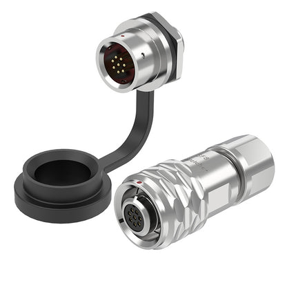EW SF8 8 Pin Circular Panel Mount Connector Metal
