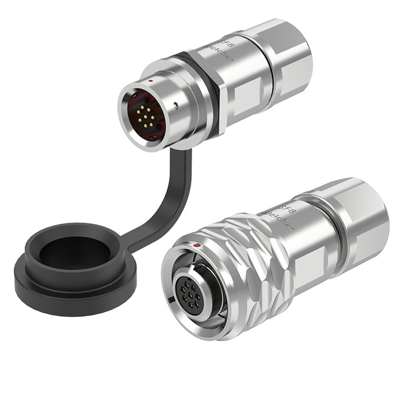 EW SF8 8 Pin Circular Plug Socket Metal