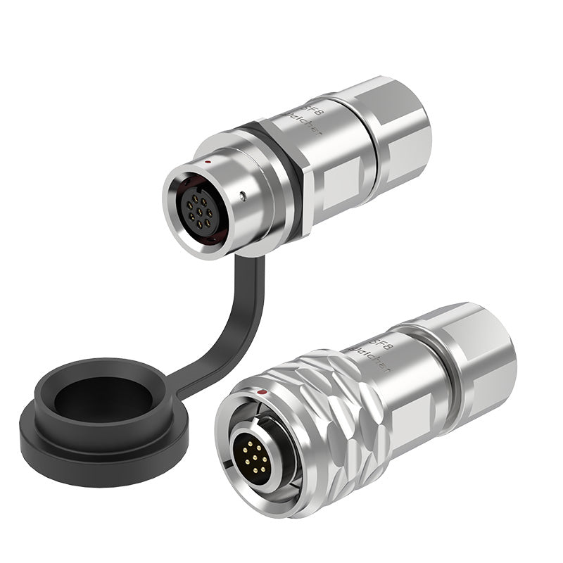 EW SF8 8 Pin Circular Plug Socket Metal