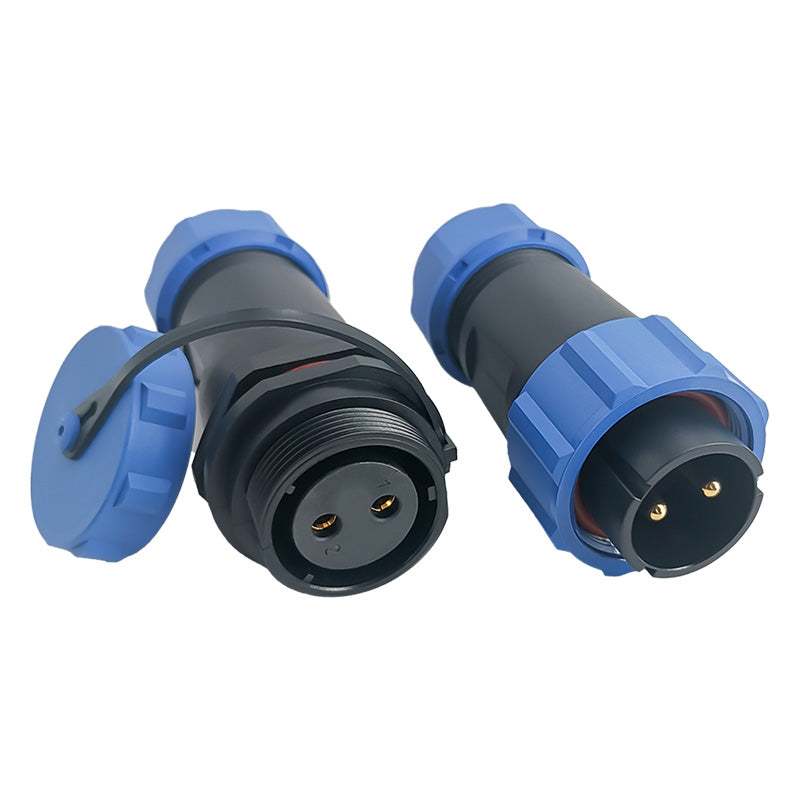EW SP21 2 Pin Circular Plug Socket Plastic – E-Weichat Waterproof ...