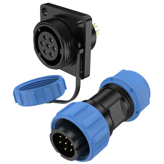 EW SP17 7 Pin Flange Circular Plastic Wire Connector