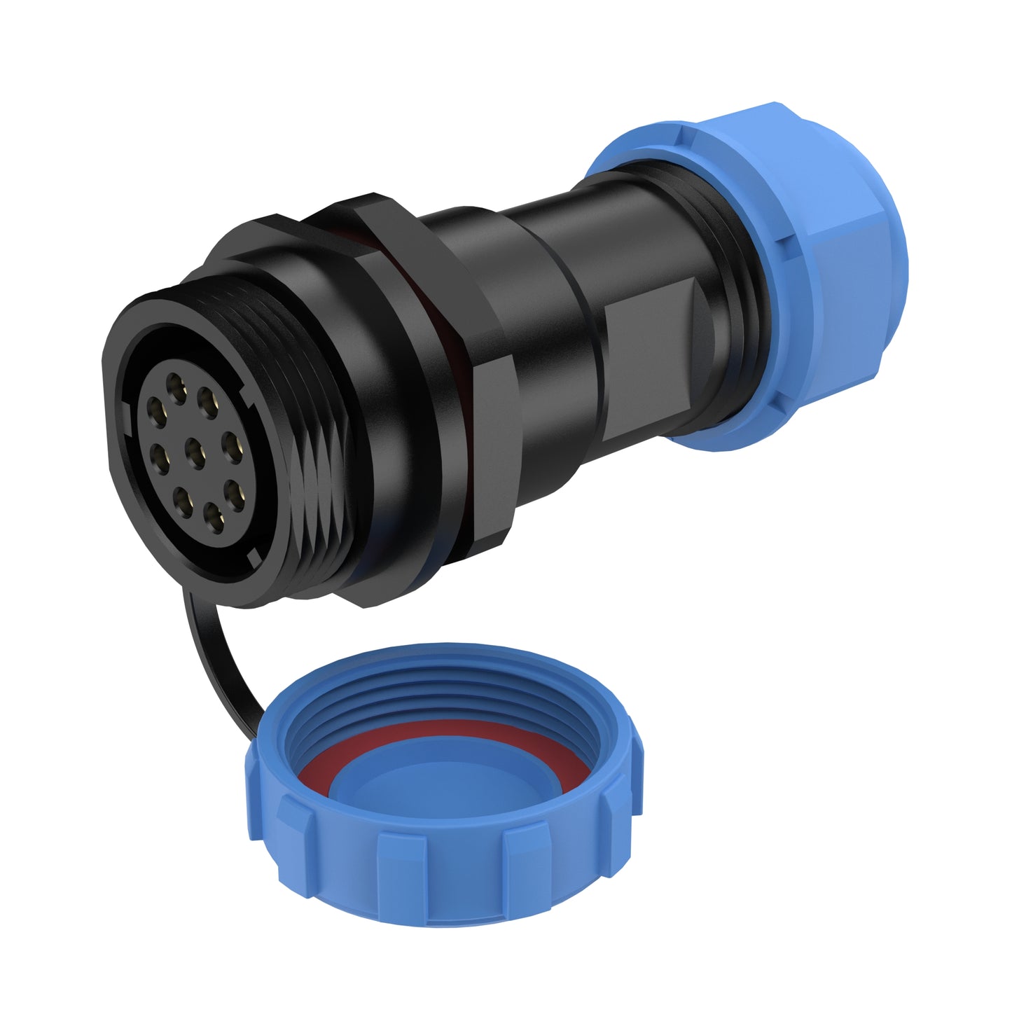 Connecteur de fil circulaire en plastique EW SP17 à 9 broches