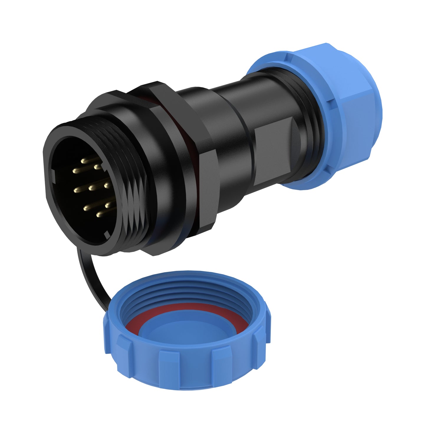 Connecteur de fil circulaire en plastique EW SP17 à 9 broches