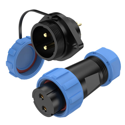 EW SP21 2 Pin Circular Plug Connector Diamond Flange