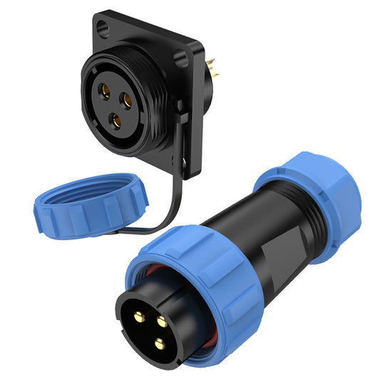 EW SP21 3 Pin Flange Circular Plug Socket