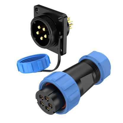 EW SP21 5 Pin Flange Circular Plastic Wire Connector