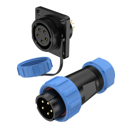 EW SP21 5C Pin Circular Power Connector Types Flange