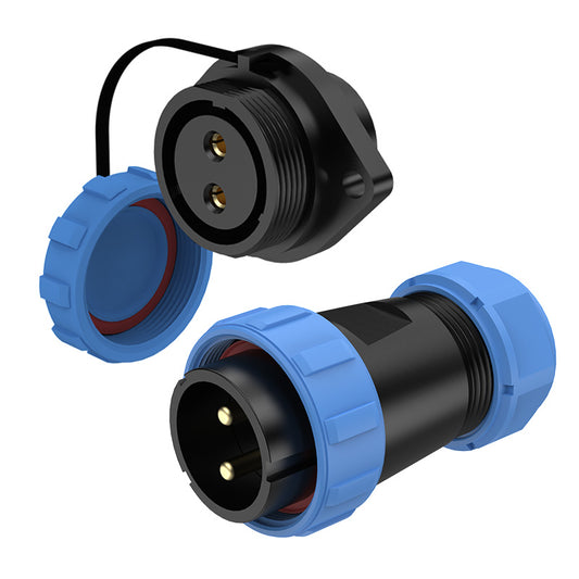 EW SP29 2 Pin Circular Plug Socket Diamond Flange