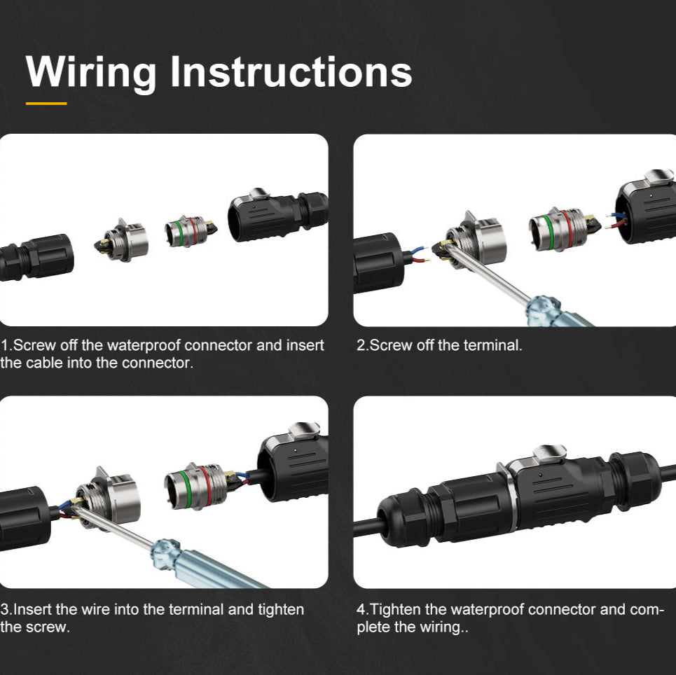 EW LP24 2Pin Waterproof Aviation Connector Cable Plug