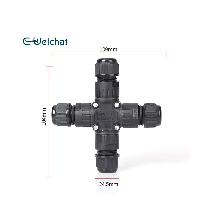 Screw Locked X Shape 4 Way Connector EW-M20X