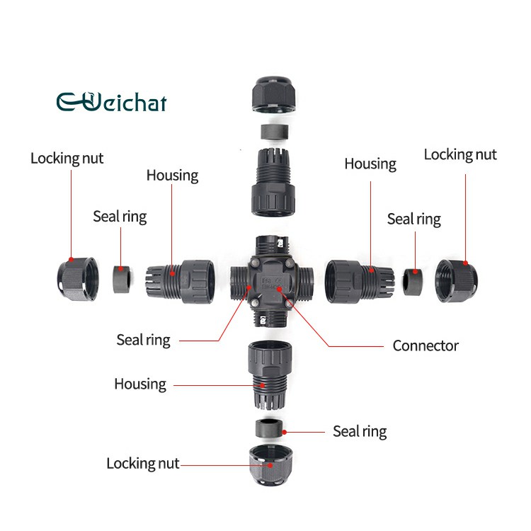 Screw Locked X Shape 4 Way Connector EW-M20X