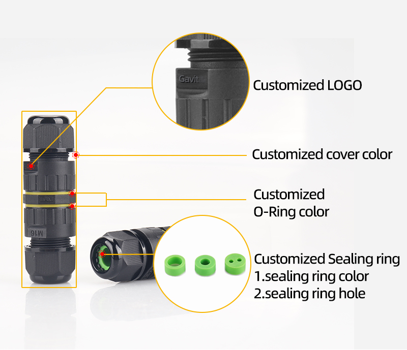 custom 2pin electrical wire connector