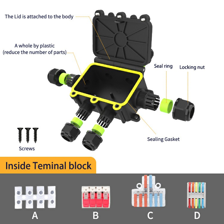 Plastic Junction Box 6 Way Factory M2068-6T